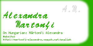 alexandra martonfi business card